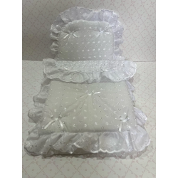 Silver Cross Dolls Pram Bedding Set - Broderie Anglaise