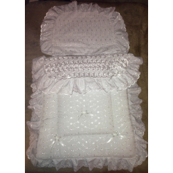 Silver Cross Pram Bedding Set - Kensington & Balmoral - Broderie Anglaise